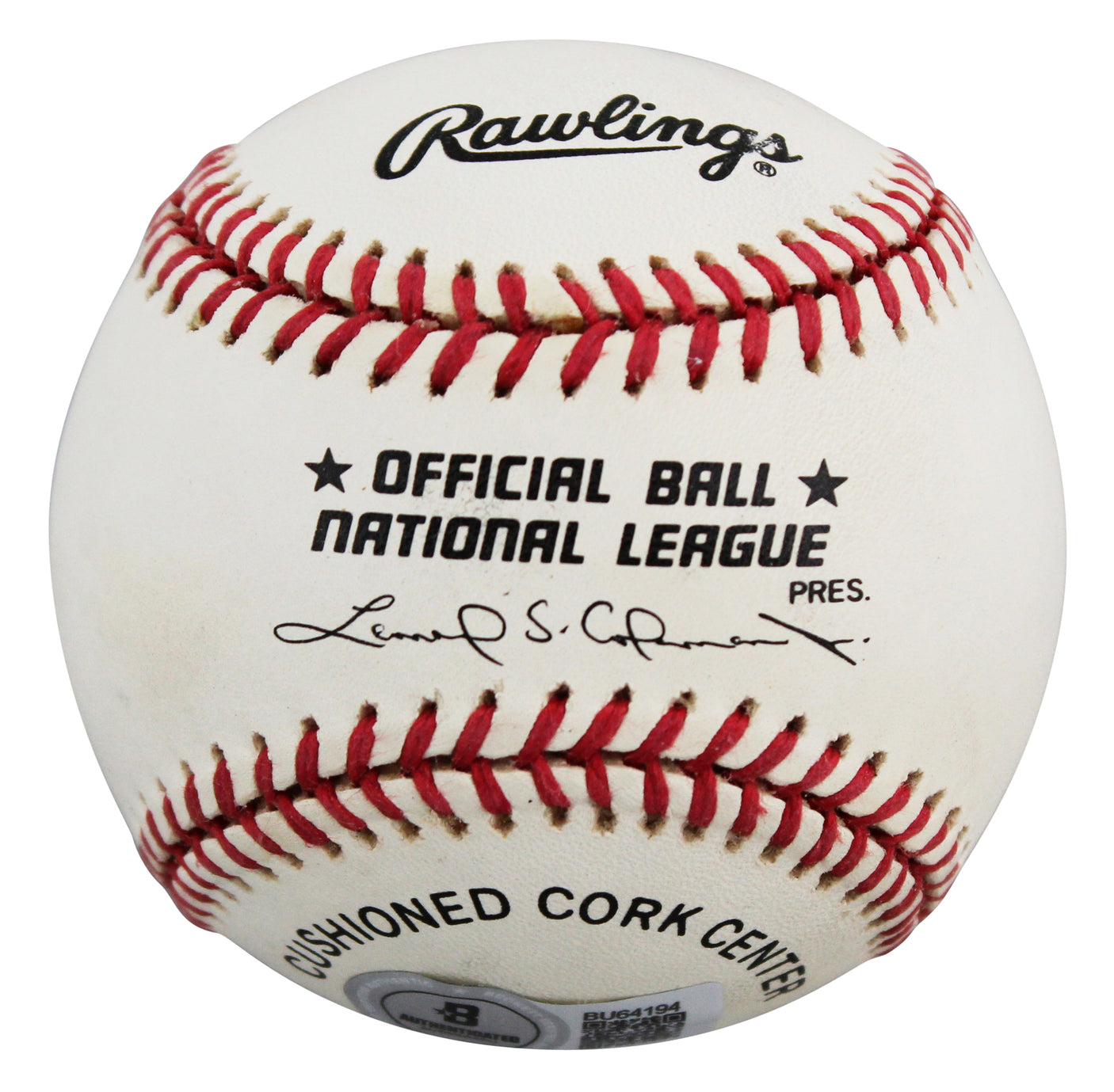 Cardinals Lou Brock Authentic Signed Leonard Coleman ONL Baseball BAS #BU64194