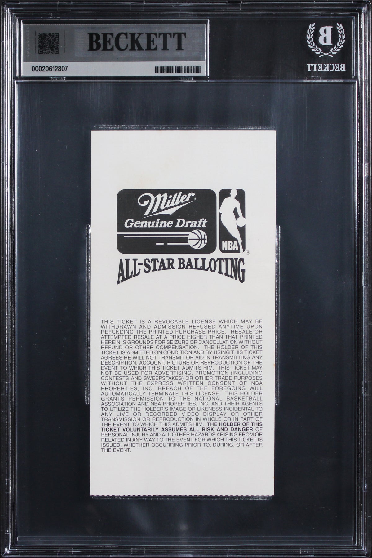 Magic Johnson "1992 ASG MVP" Signed 1992 NBA All Star Game Ticket BAS Slabbed 3
