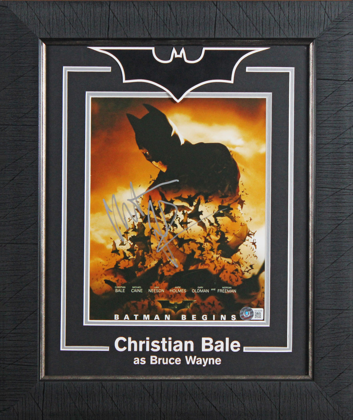 Christian Bale Batman The Dark Knight Signed 8x10 Framed Photo BAS #BB18298