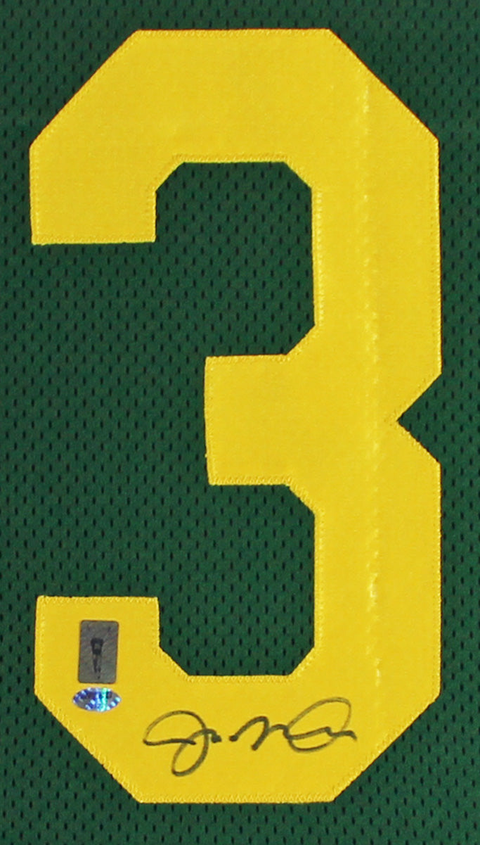 Notre Dame Joe Montana Signed Green Pro Style Framed Jersey BAS #AG010117