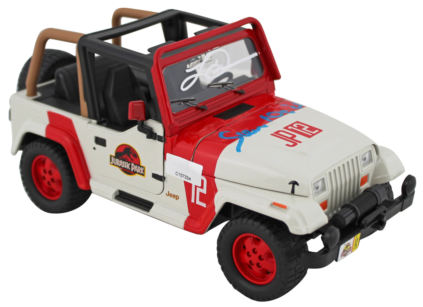 Laura Dern & Sam Neill Jurassic Park Signed Jurassic World Die Cast Jeep BAS