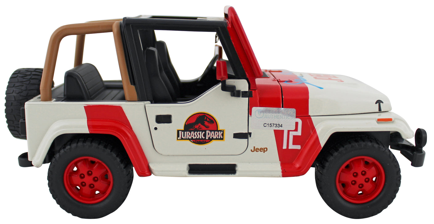 Laura Dern & Sam Neill Jurassic Park Signed Jurassic World Die Cast Jeep BAS