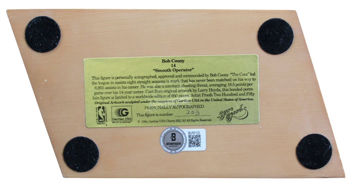 Celtics Bob Cousy Signed Salvino Sports Legends Figure LE #203/2500 BAS #BU55123