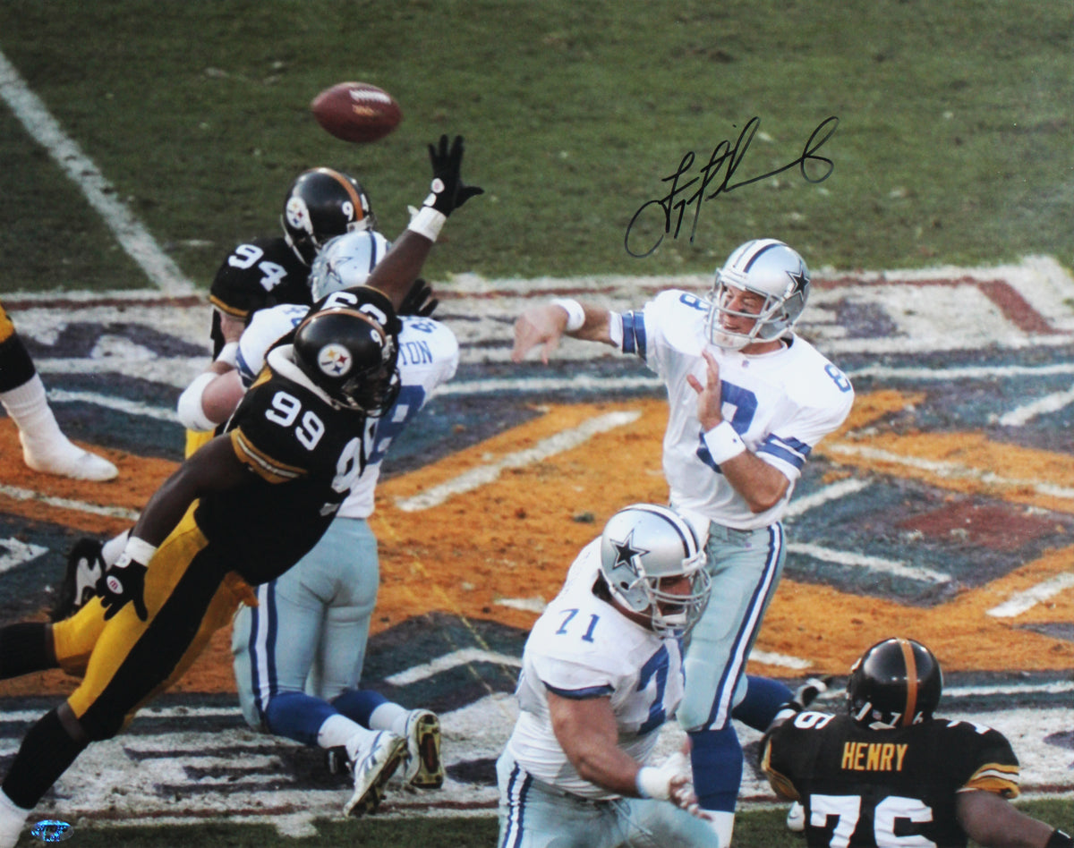 Cowboys Troy Aikman Authentic Signed 8x10 Framed Photo Autographed BAS #AG010160