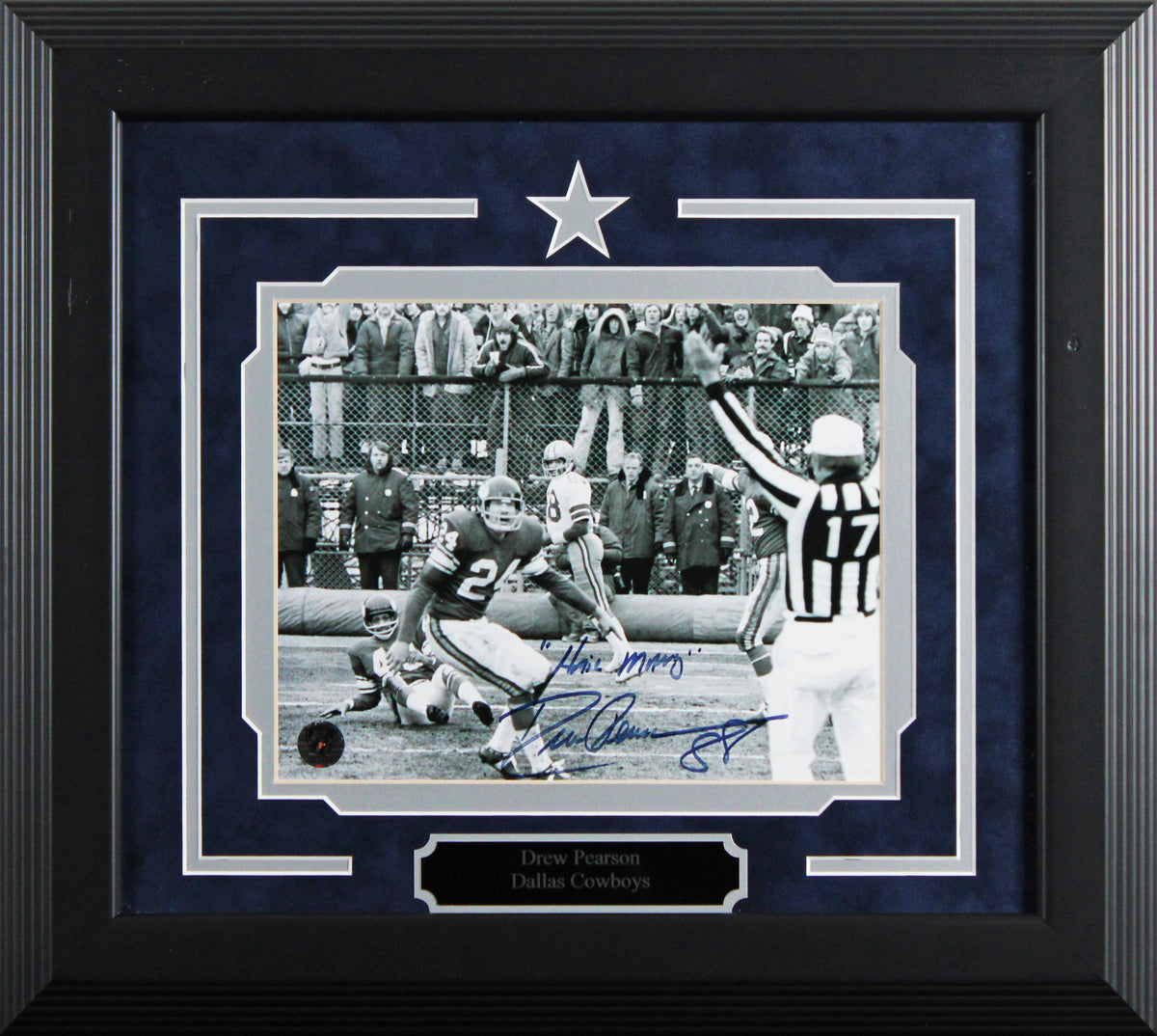 Cowboys Drew Pearson "Hail Mary" Signed 8x10 Framed Photo BAS #AG010150