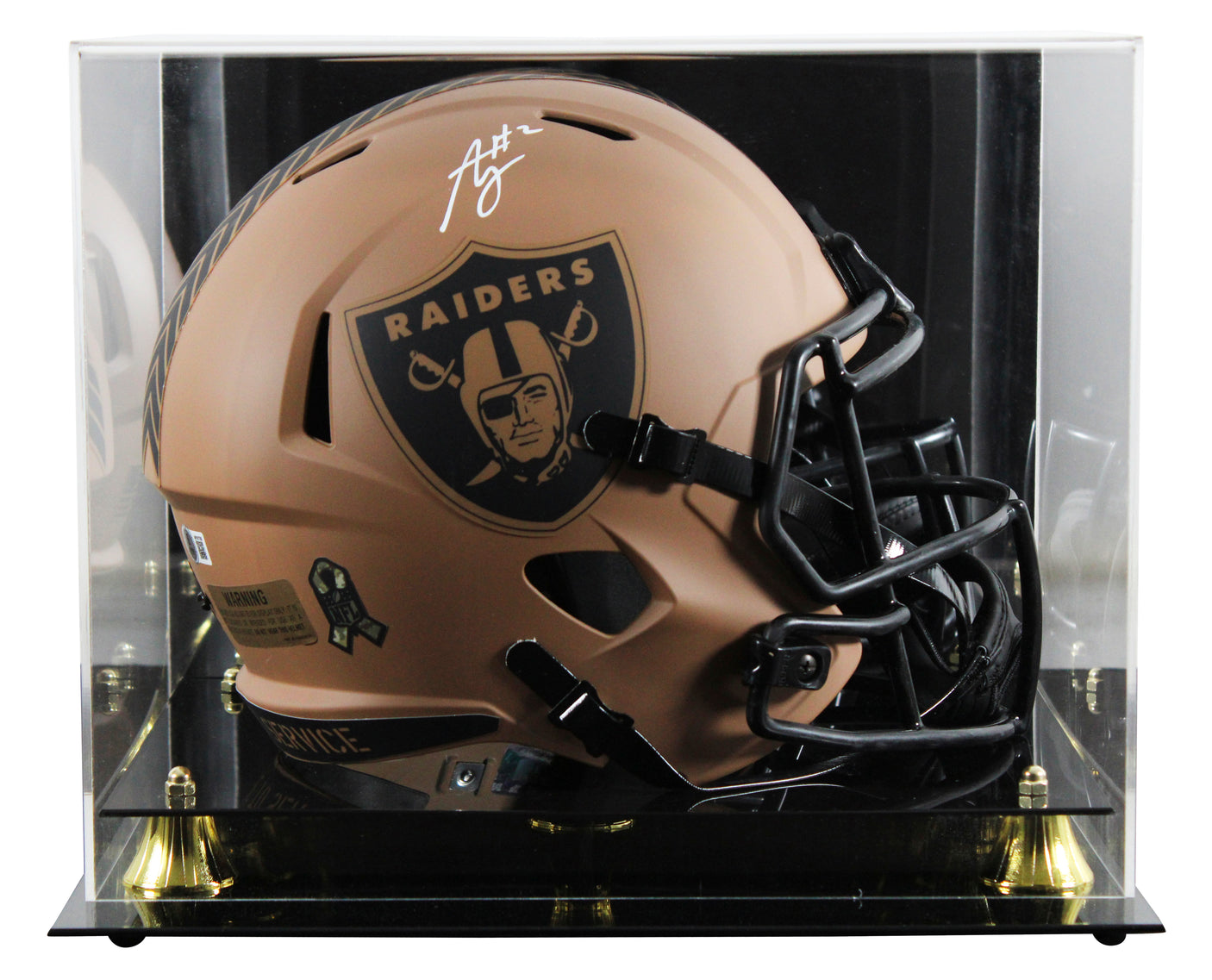 Raiders Ashton Jeanty Signed STS II Full Size Speed Rep Helmet W/ Case BAS Wit