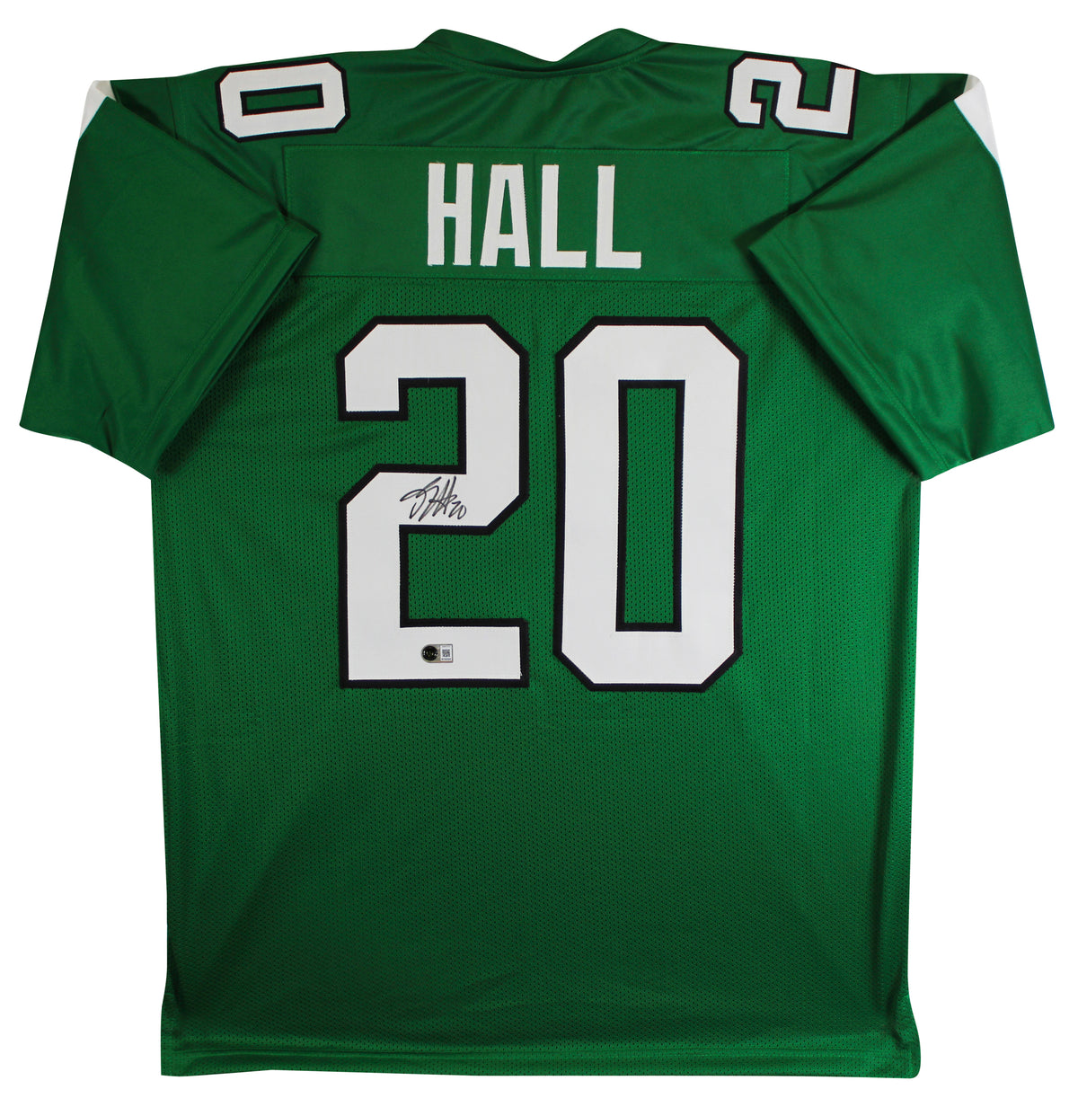 Breece Hall Authentic Signed Green Pro Style Jersey Autographed BAS Witnessed