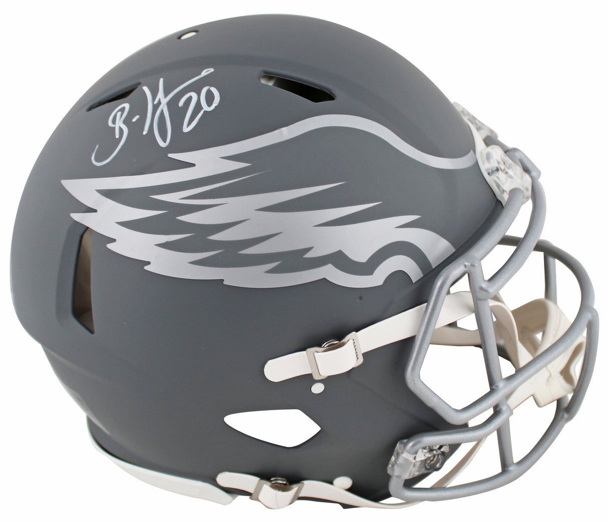 Eagles Brian Dawkins Signed Slate Full Size Speed Proline Helmet W/ Case BAS Wit