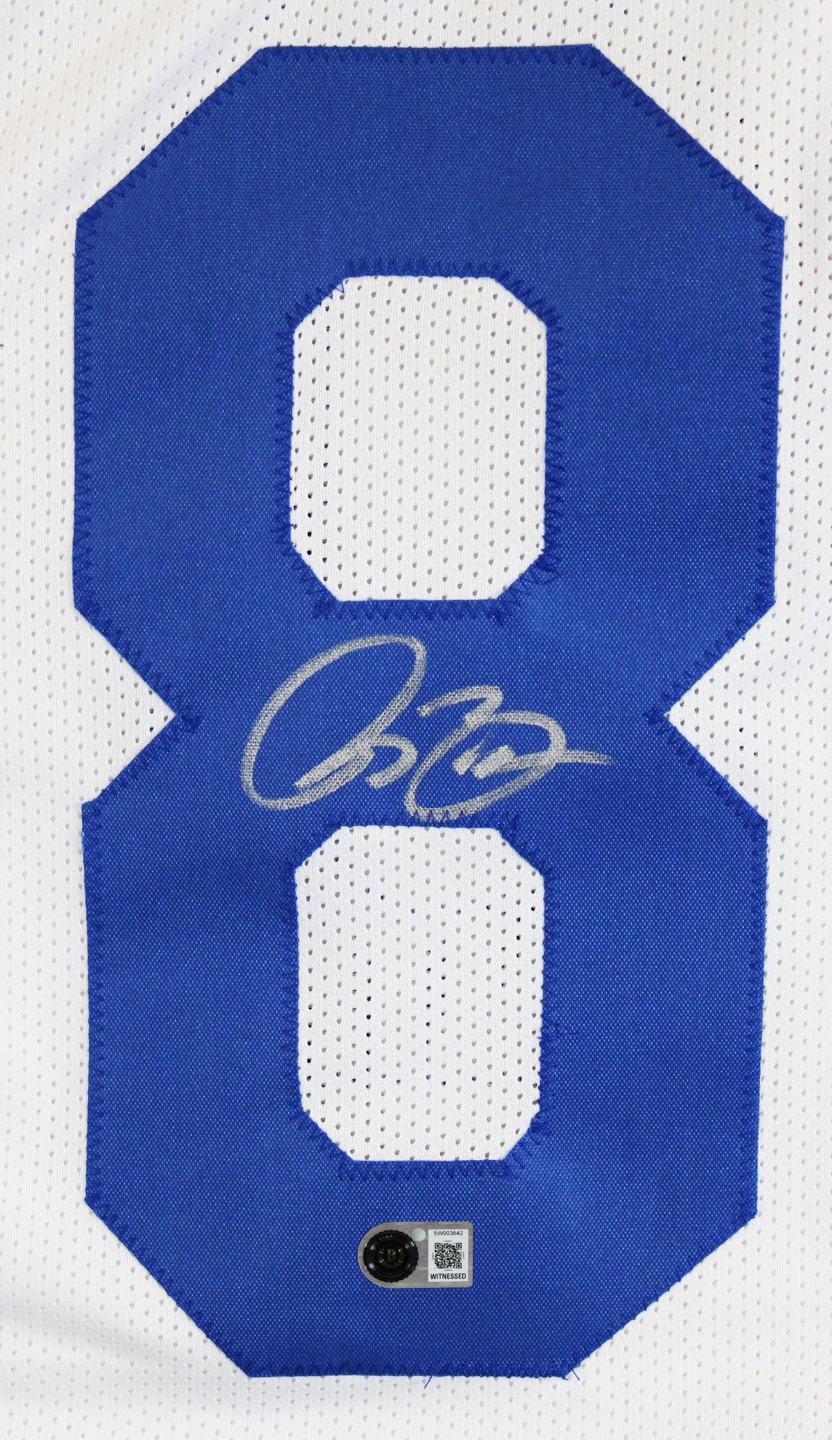 Isaac Bruce Authentic Signed White Pro Style Jersey Autographed BAS Witnessed