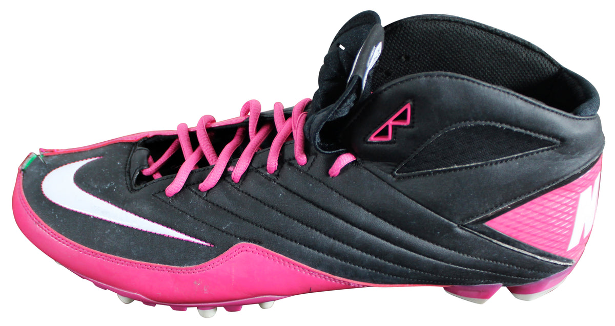 Larry Fitzgerald Signed 10/10/10 Game Worn Nike Zoom Vapor Carbon Fly Cleats BAS