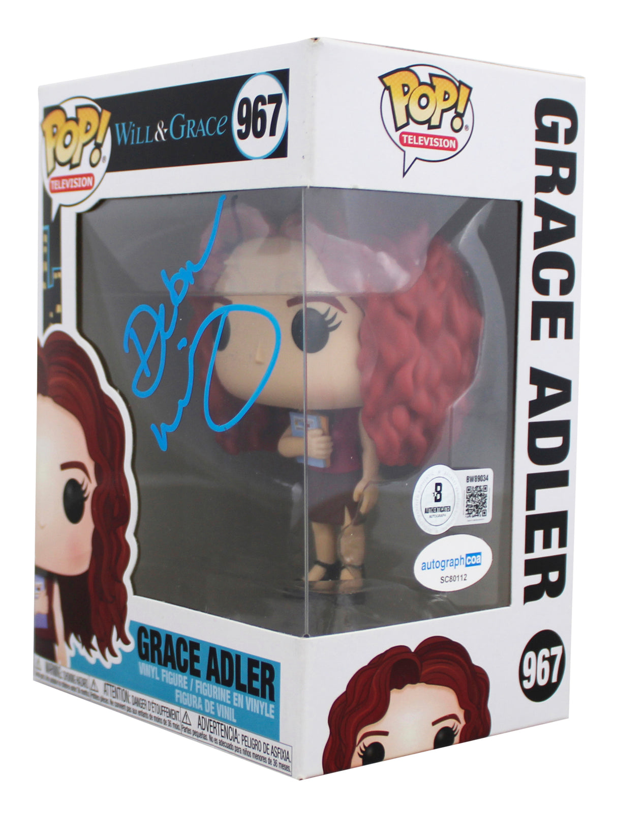 Debra Messing Will & Grace Signed Grace Adler #967 Funko Pop Figure BAS #BW89034