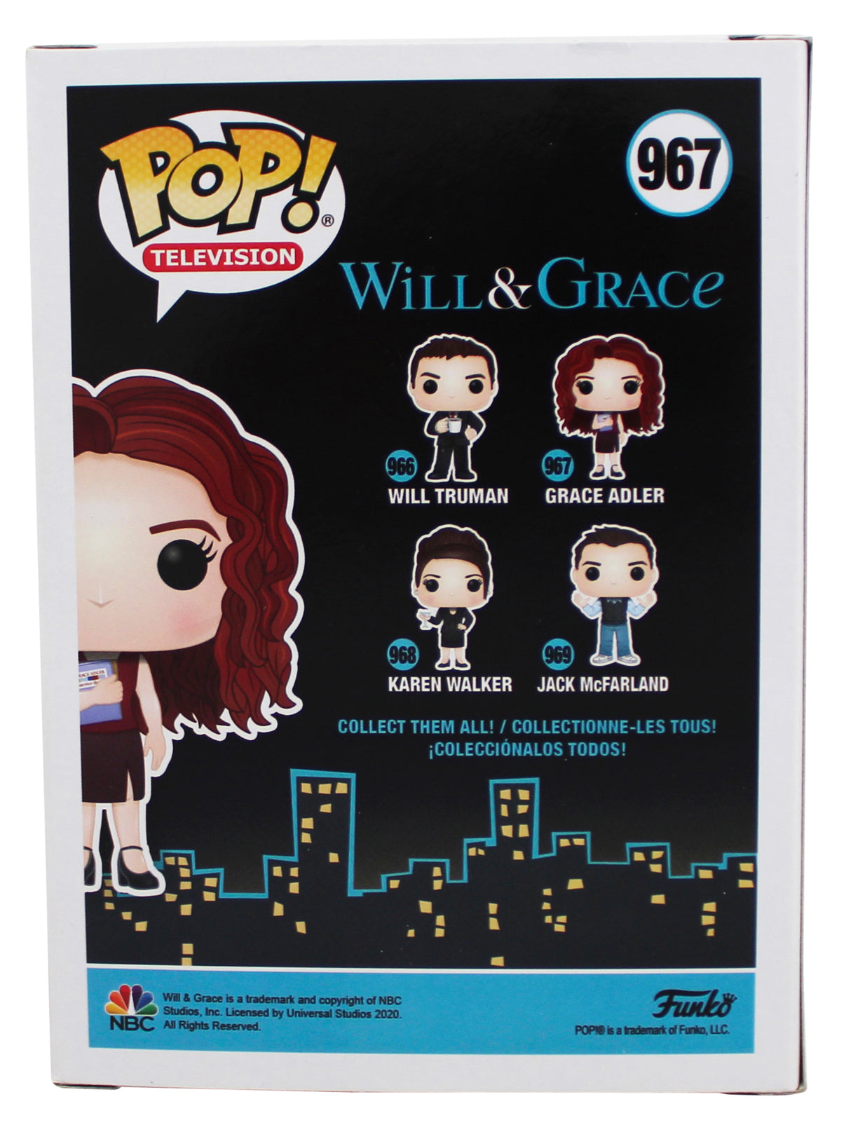Debra Messing Will & Grace Signed Grace Adler #967 Funko Pop Figure BAS #BW89034