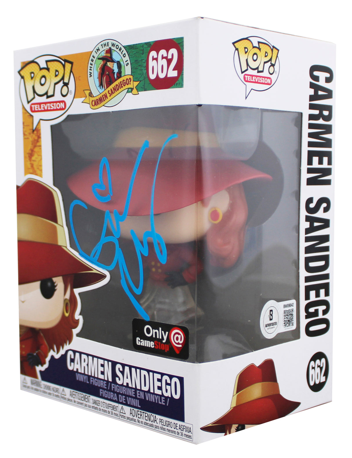 Gina Rodriguez Carmen Sandiego Signed #662 Funko Pop Vinyl Figure BAS #BW89042
