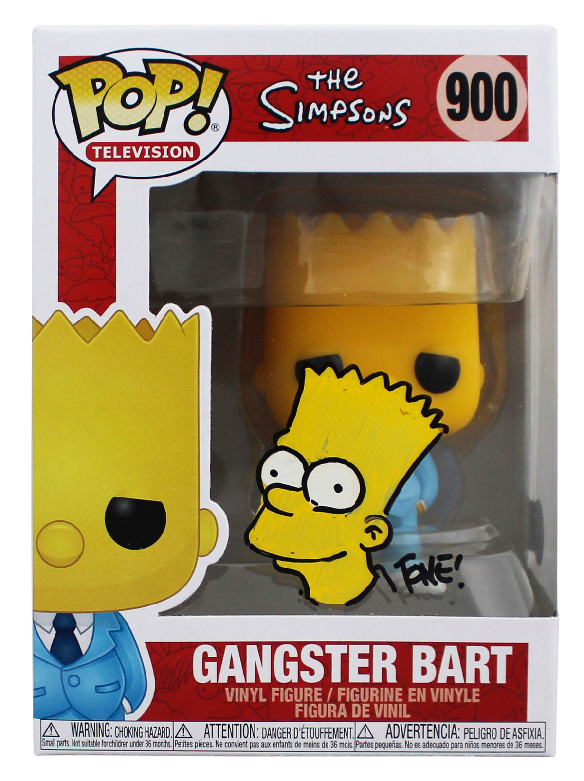 Tone Rodriguez The Simpsons Signed #900 Funko Pop Figure w/ Sketch BAS #BC52457