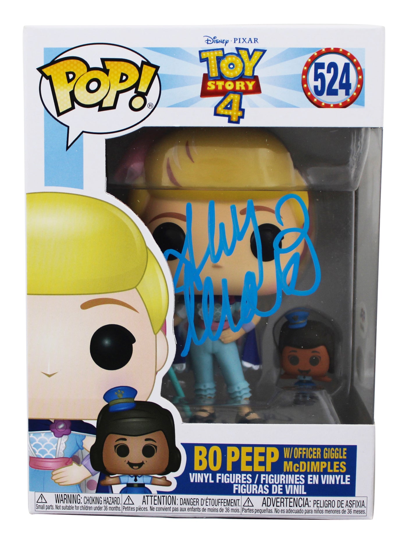 Ally Maki Toy Story 4 Signed Bo Peep #524 Funko Pop Vinyl Figure PSA #AP84507