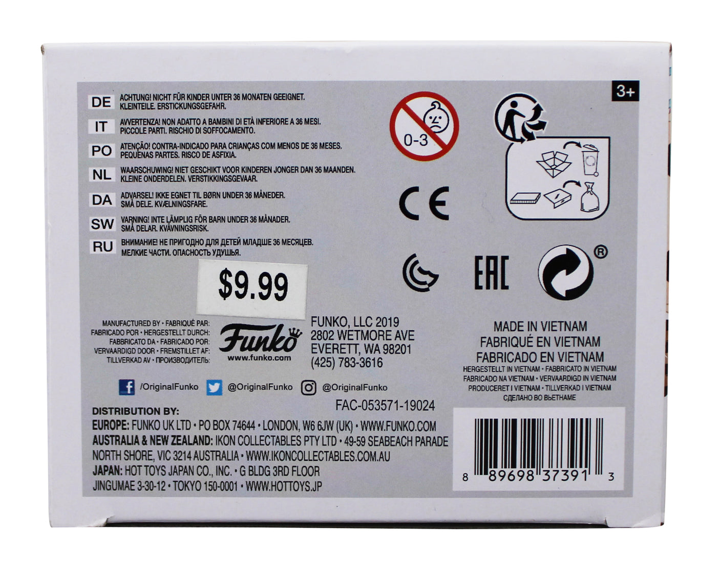 Ally Maki Toy Story 4 Signed Bo Peep #524 Funko Pop Vinyl Figure PSA #AP84507