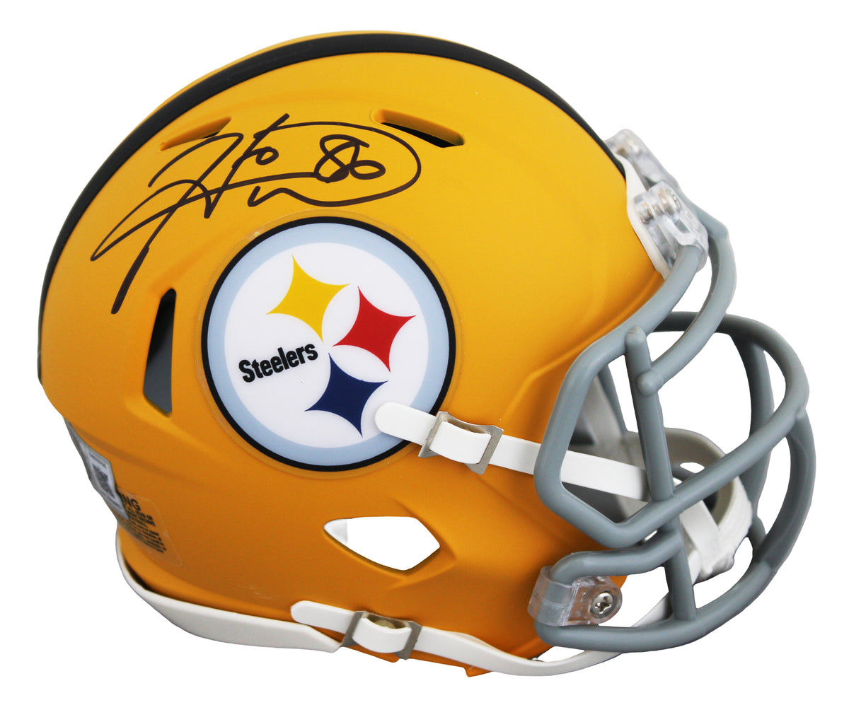 Steelers Hines Ward Signed 2025 On-Field Alt Speed Mini Helmet BAS Witnessed