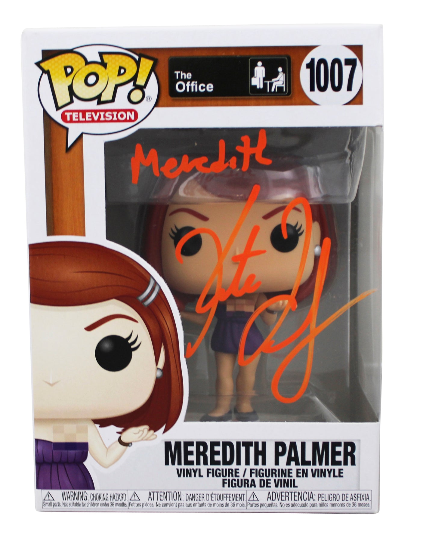Kate Flannery The Office "Meredith" Signed #1007 Funko Pop Vinyl Figure JSA