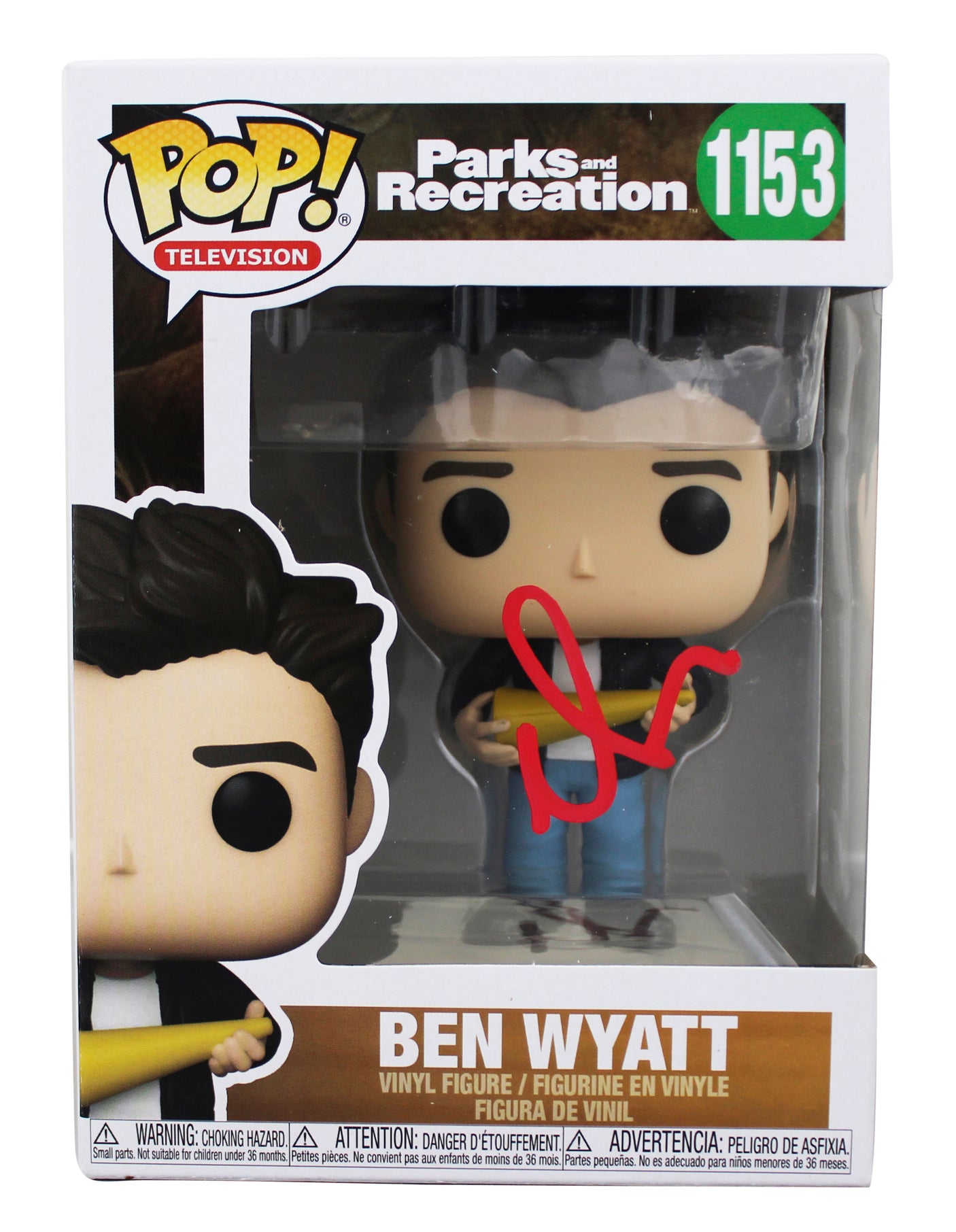 Adam Scott Parks & Recreation Signed #1153 Funko Pop Vinyl Figure JSA #CH64139