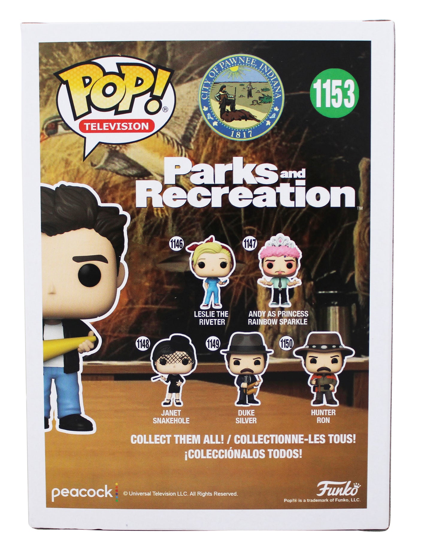 Adam Scott Parks & Recreation Signed #1153 Funko Pop Vinyl Figure JSA #CH64139