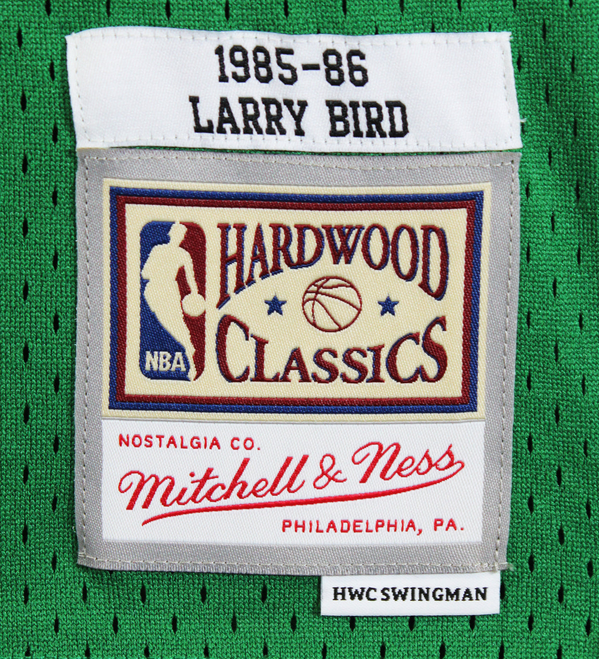 Celtics (3) Bird, Parish & McHale Signed Green M&N Swingman Jersey BAS Witnessed
