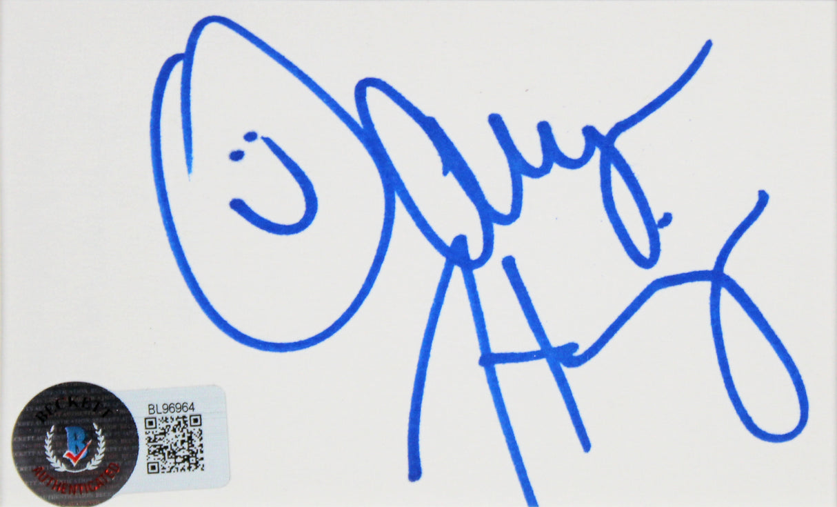 Jason Biggs & Alyson Hannigan American Pie Signed Index Card Framed Display BAS