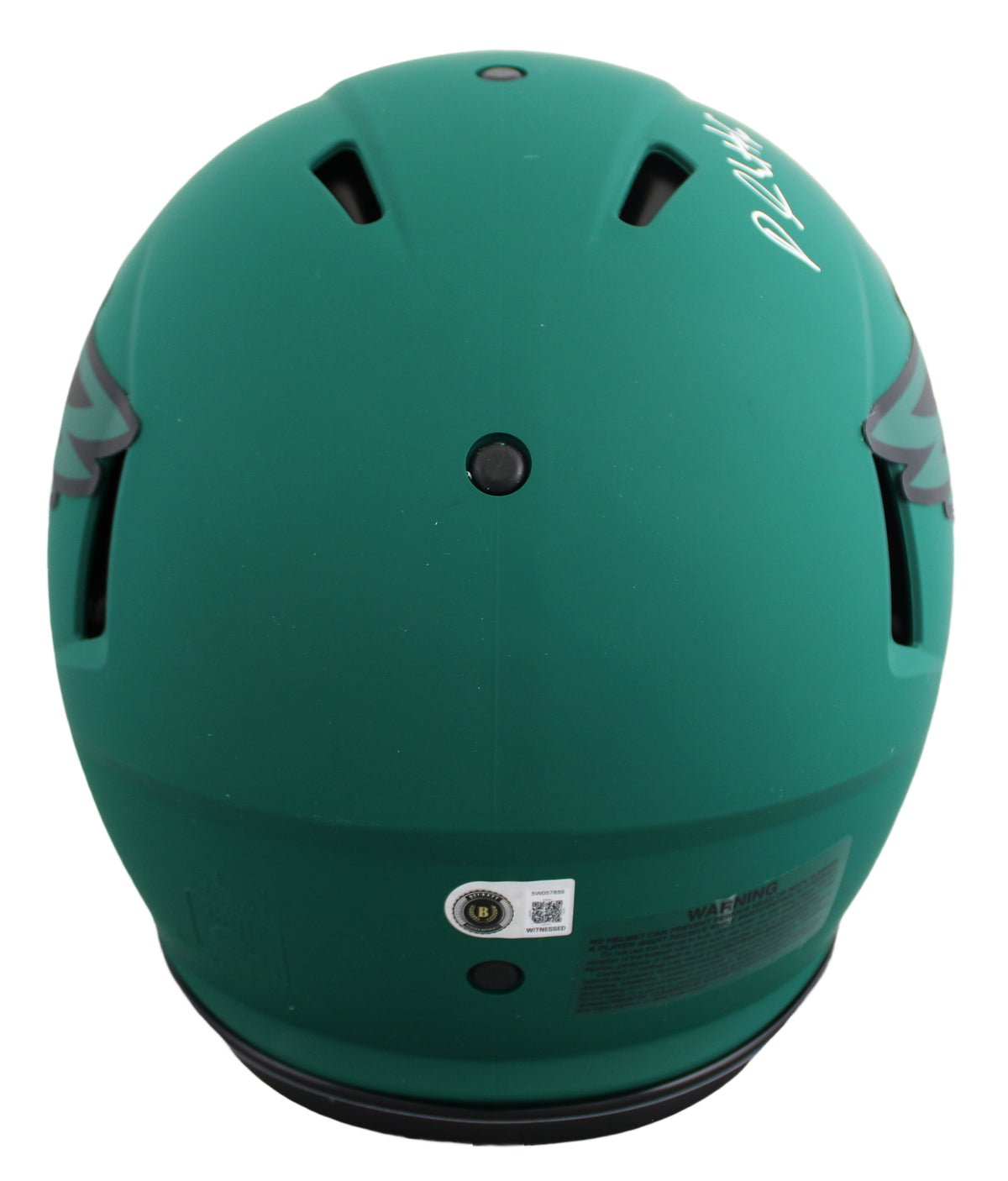 Eagles DeVonta Smith Signed Rave Full Size Speed Proline Helmet BAS Witnessed