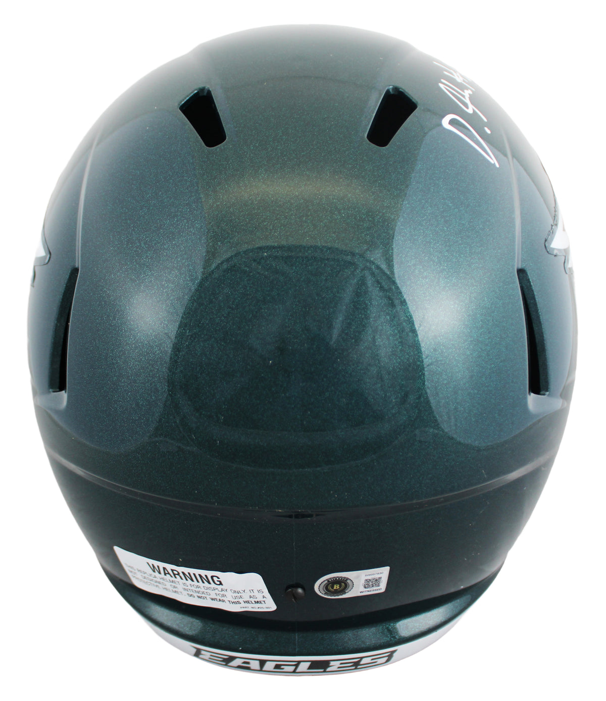Eagles DeVonta Smith Authentic Signed Full Size Speed Rep Helmet BAS Witnessed
