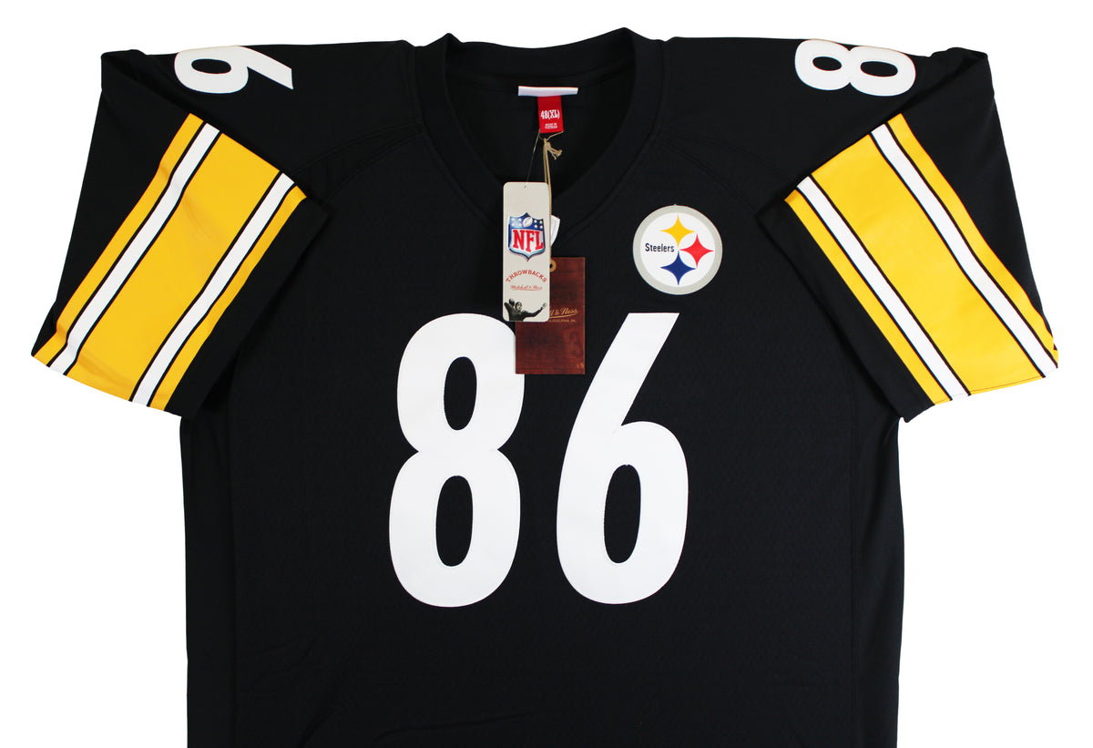 Steelers Hines Ward "SB XL MVP" Signed Black Mitchell & Ness Jersey BAS Witness