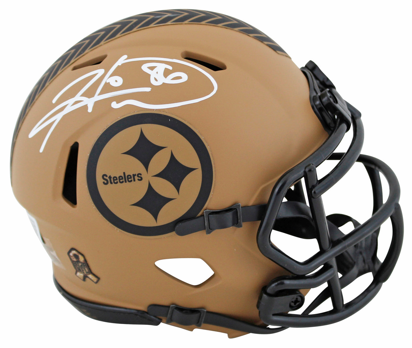 Steelers Hines Ward Signed Salute To Service II Speed Mini Helmet W/ Case BAS W