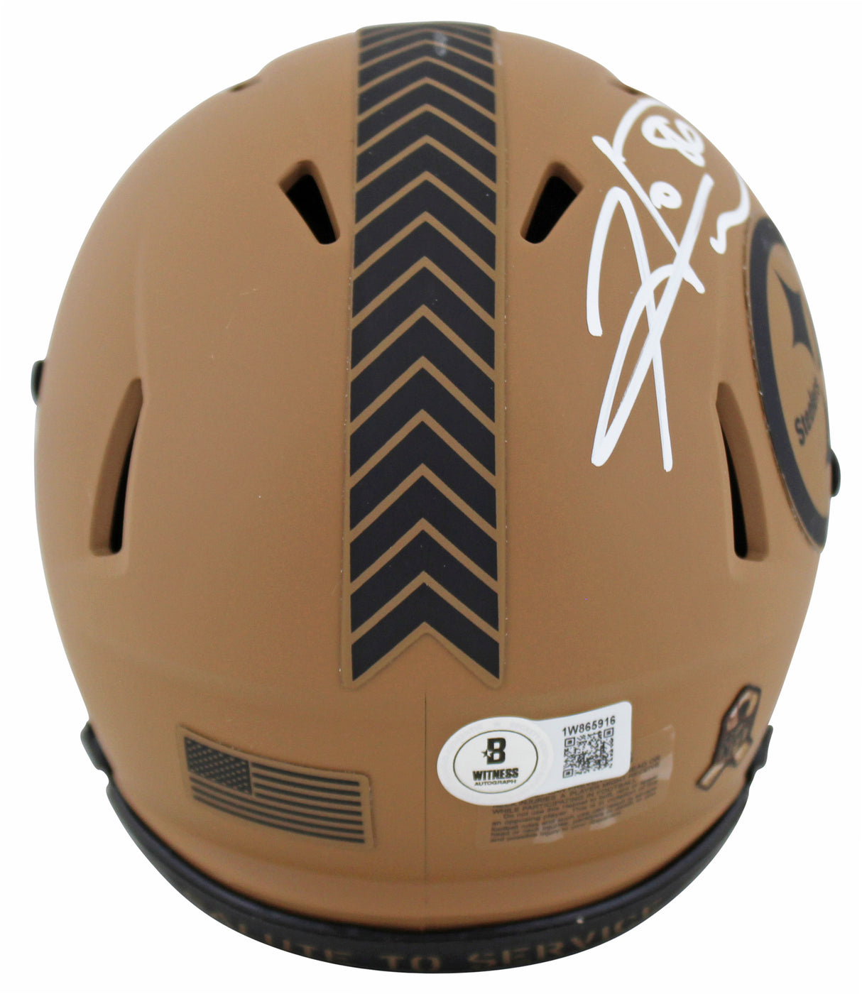 Steelers Hines Ward Signed Salute To Service II Speed Mini Helmet BAS Witnessed