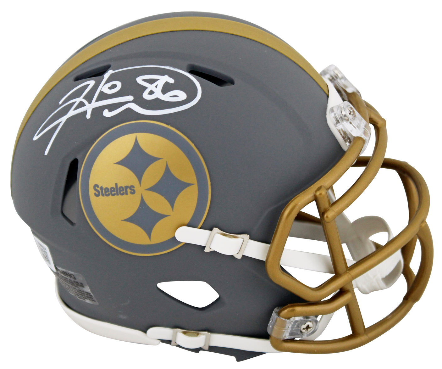 Steelers Hines Ward Signed Slate Speed Mini Helmet W/ Case BAS Witnessed