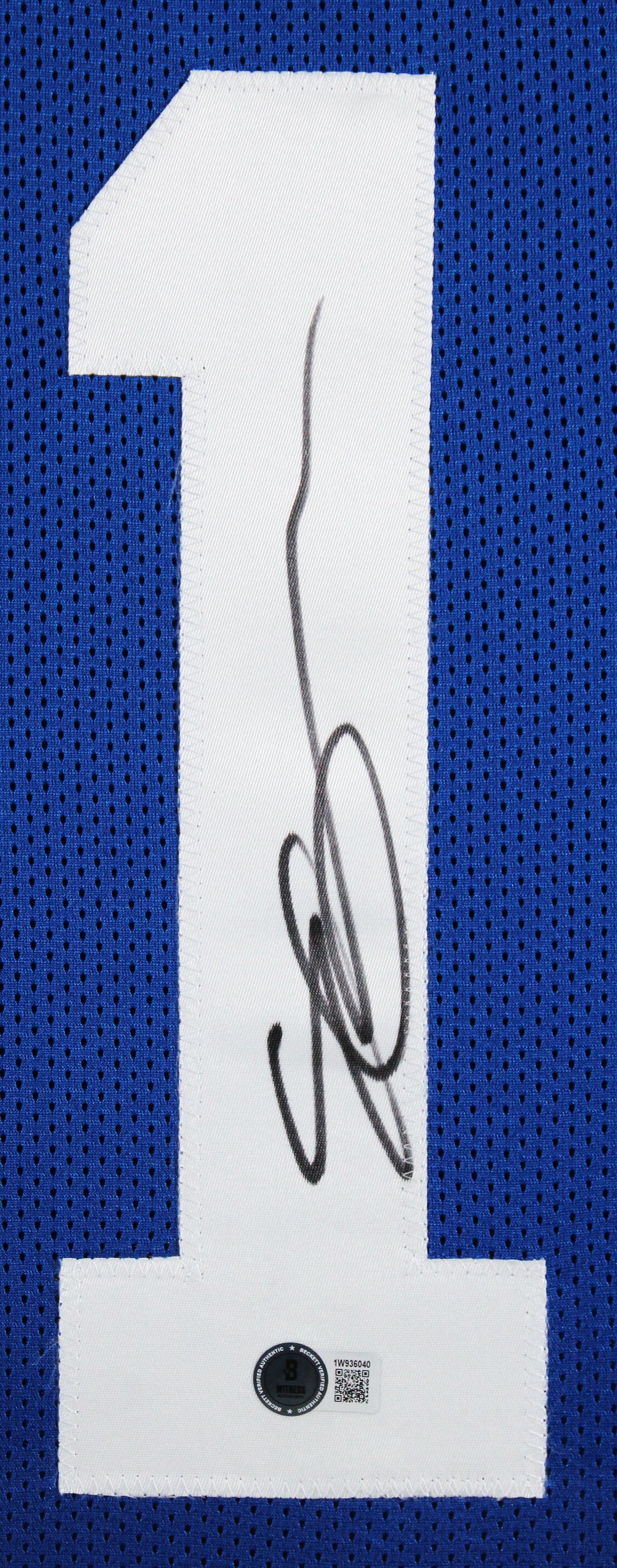 Ahmad "Sauce" Gardner Signed Blue Pro Style Framed Jersey BAS Witnessed