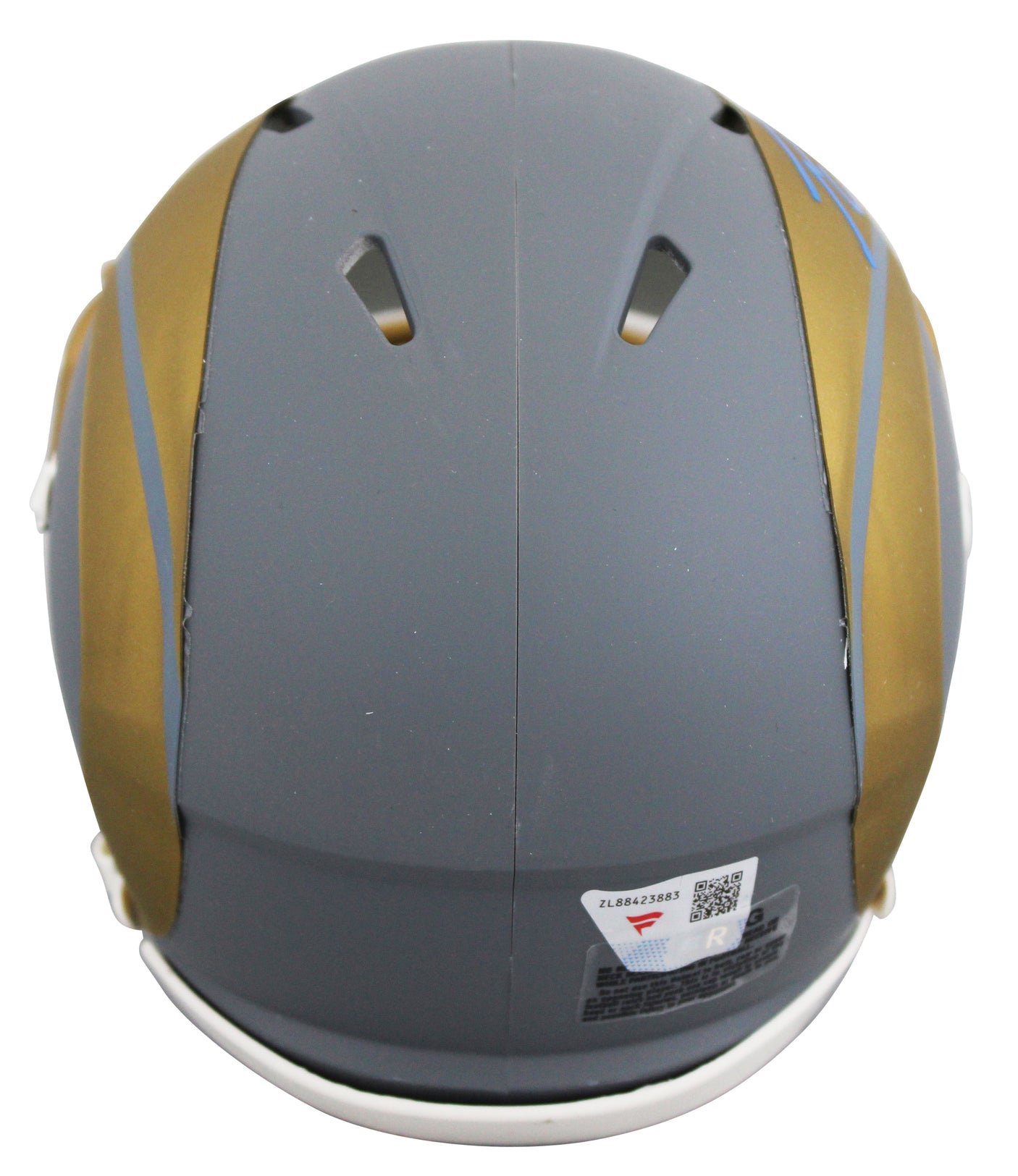 Rams Puka Nacua Authentic Signed Slate Speed Mini Helmet w/ Blue Sig Fanatics