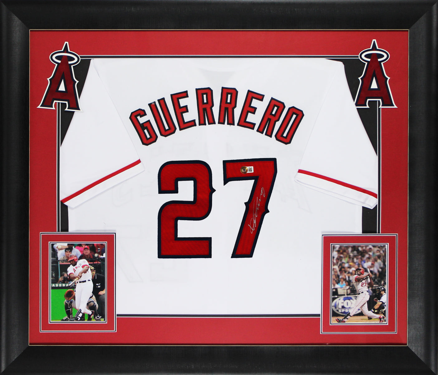 Vladimir Guerrero Authentic Signed White Pro Style Framed Jersey BAS Witnessed