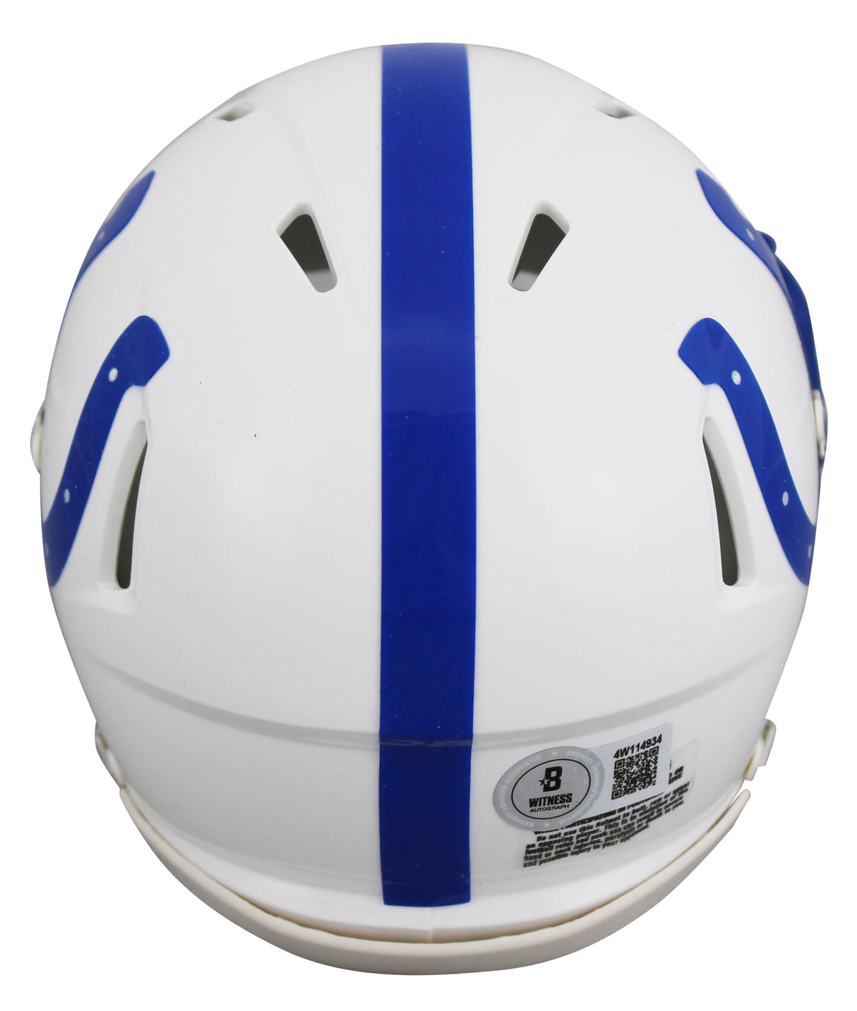 Colts Edgerrin James Signed 1995-03 TB Speed Mini Helmet W/ Case BAS Witnessed