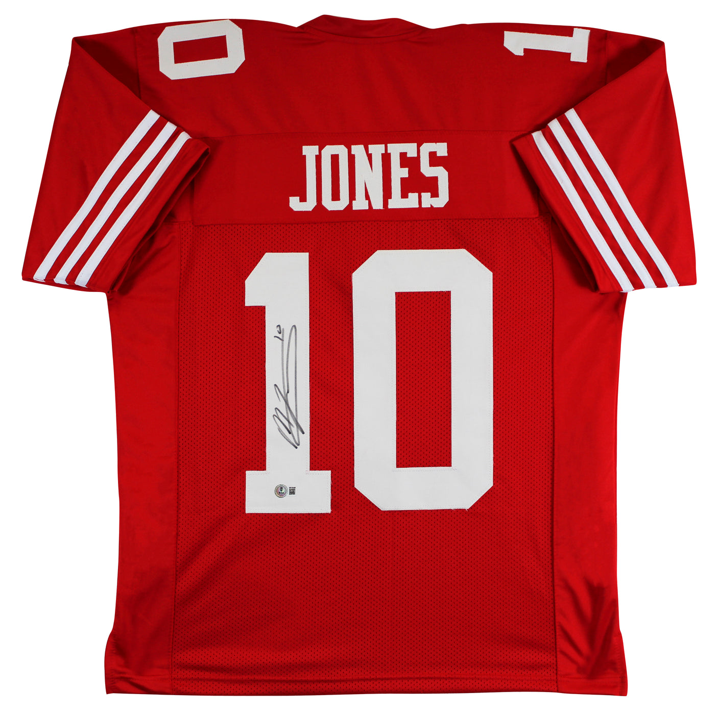 Mac Jones Authentic Signed Red Pro Style Jersey Autographed BAS Witnessed