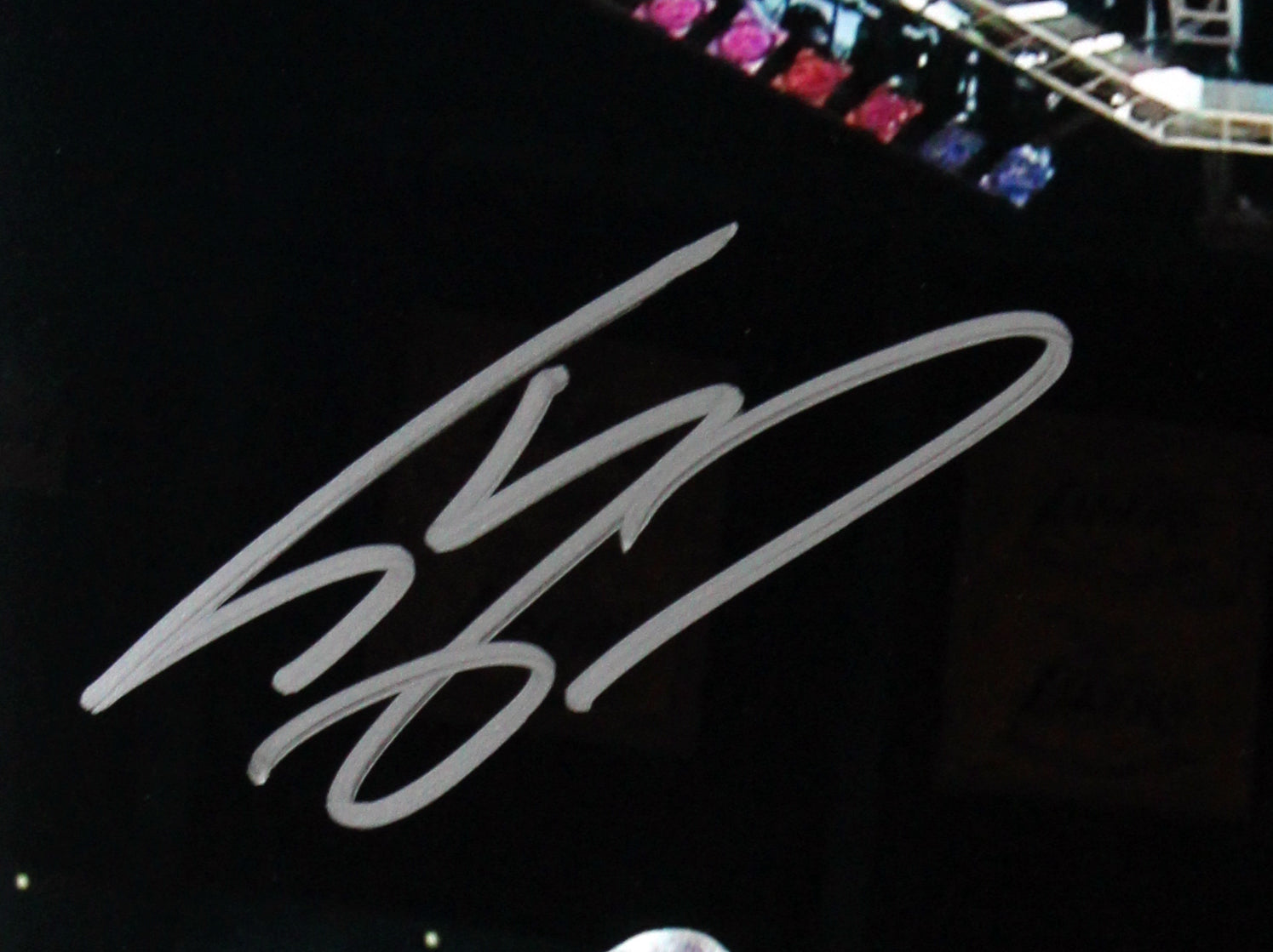 Lakers Shaquille O'Neal Signed 16x20 Vertical Photo Vs Sixers BAS Witnessed