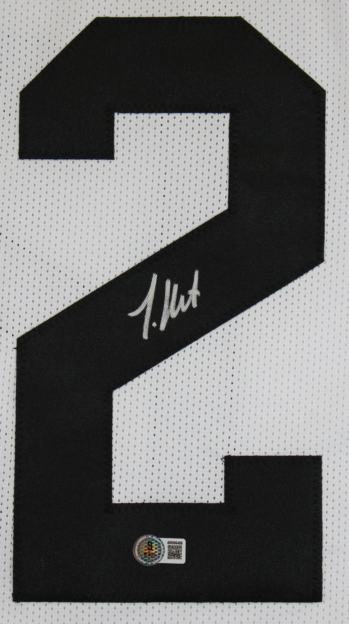 Travis Hunter Authentic Signed White Pro Style Jersey Autographed BAS Witnessed