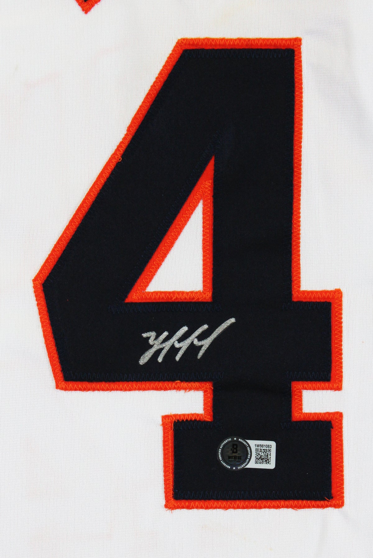 Yordan Alvarez Authentic Signed White Pro Style Jersey Autographed BAS Witnessed