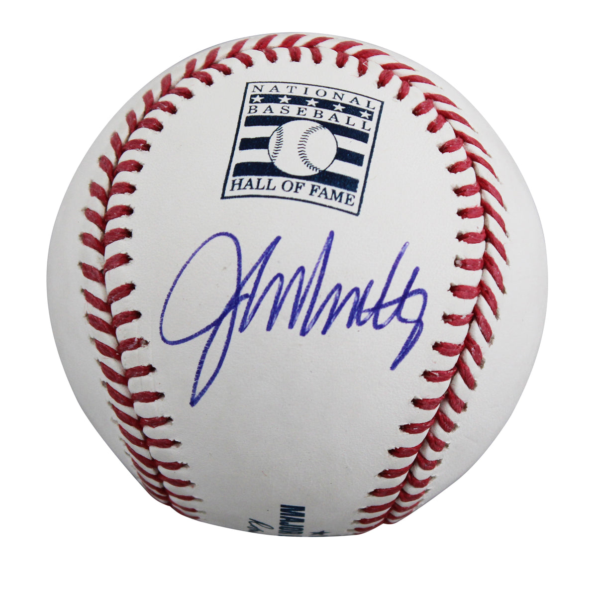 Braves John Smoltz Authentic Signed Hall OF Fame Logo Oml Baseball BAS #BY103703