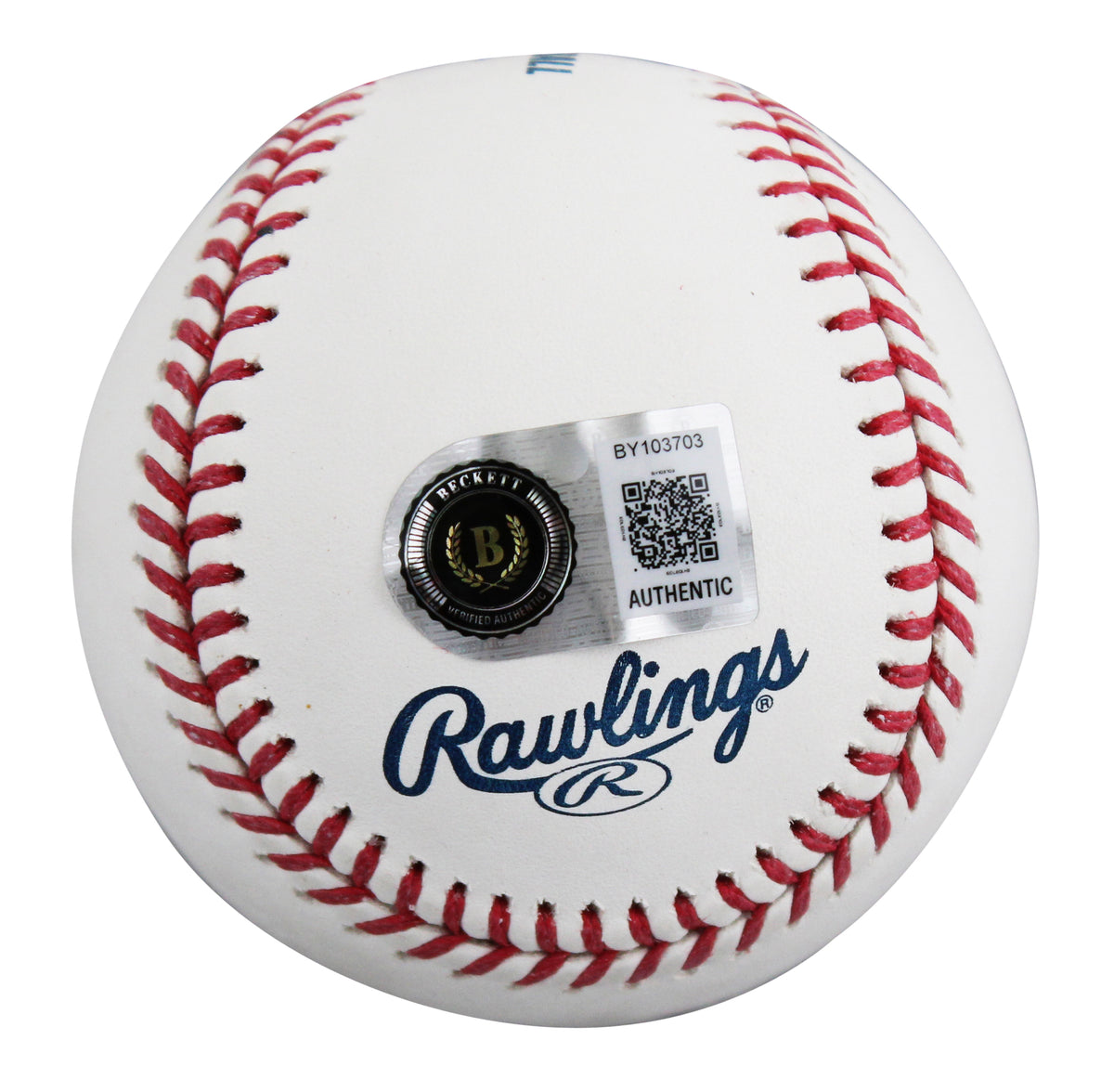 Braves John Smoltz Authentic Signed Hall OF Fame Logo Oml Baseball BAS #BY103703