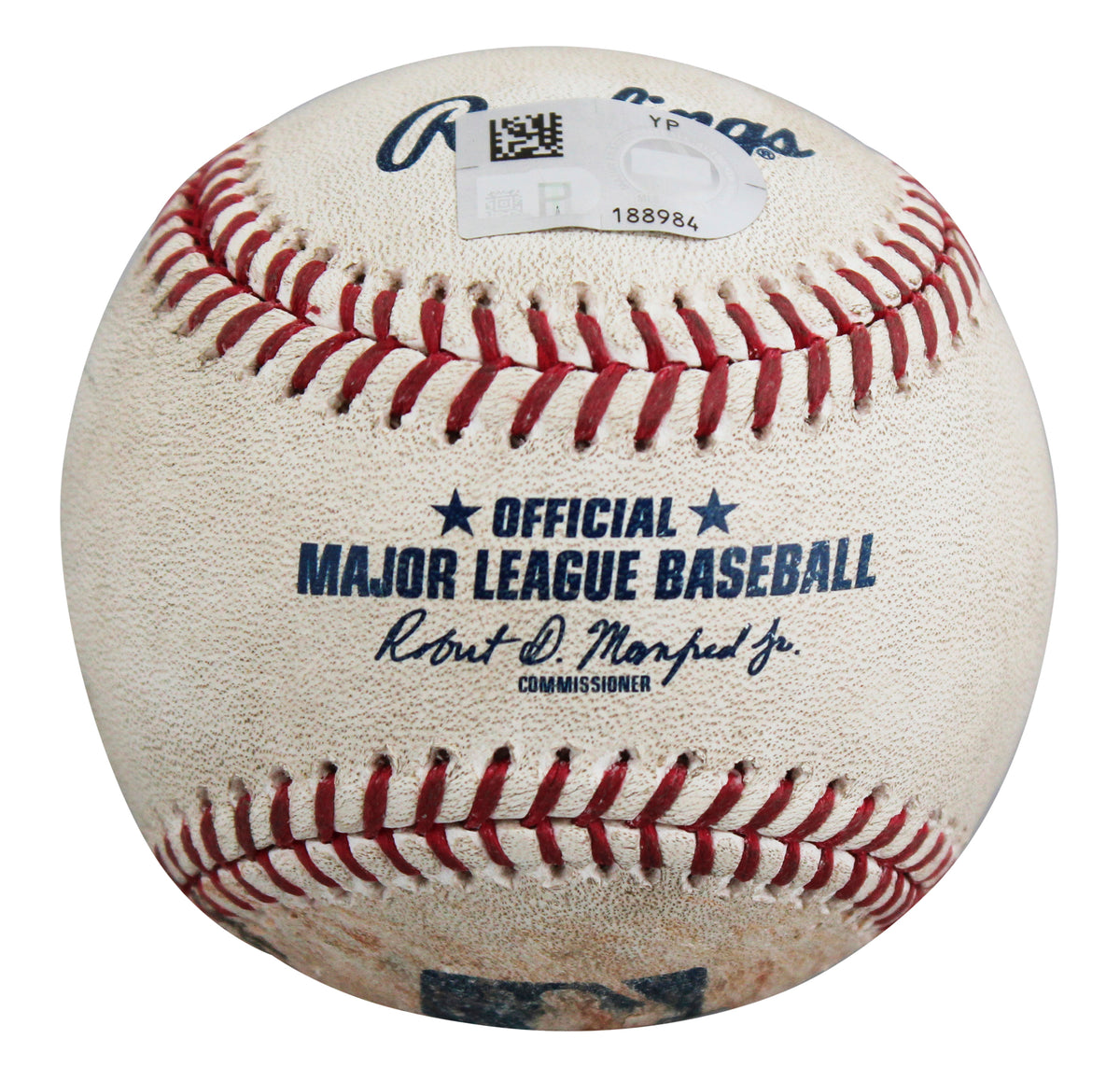 Rangers Jacob deGrom Signed Game Used April 23, 2023 vs. Athletics Baseball BAS