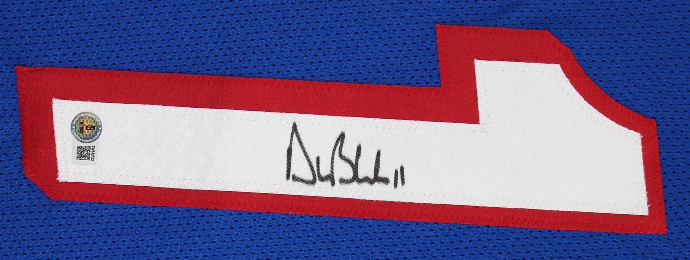 Drew Bledsoe Authentic Signed Throwback Blue Pro Style Jersey BAS Witnessed