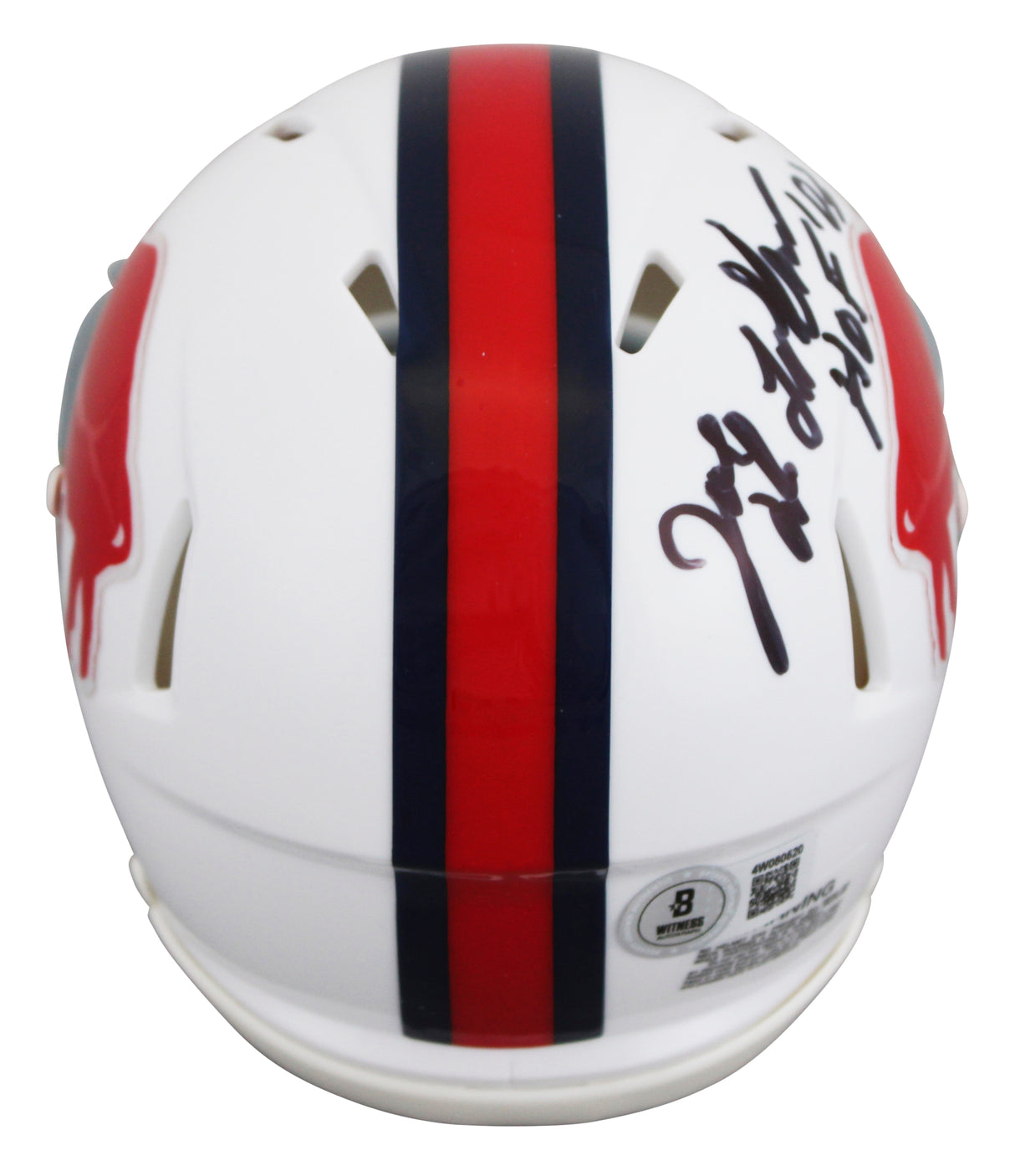 Bills Joe DeLamielleure "HOF 03" Signed 1965-73 TB Speed Mini Helmet BAS Witness