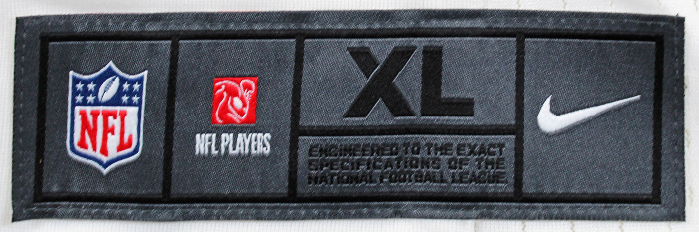 Panthers Julius Peppers Signed White Nike Limited Jersey w/ Sewn #s BAS Witness