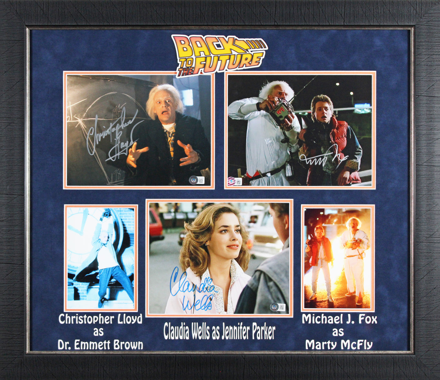 Back To The Future (3) Fox, Lloyd & Wells Signed 8x10 Photo Framed Display BAS