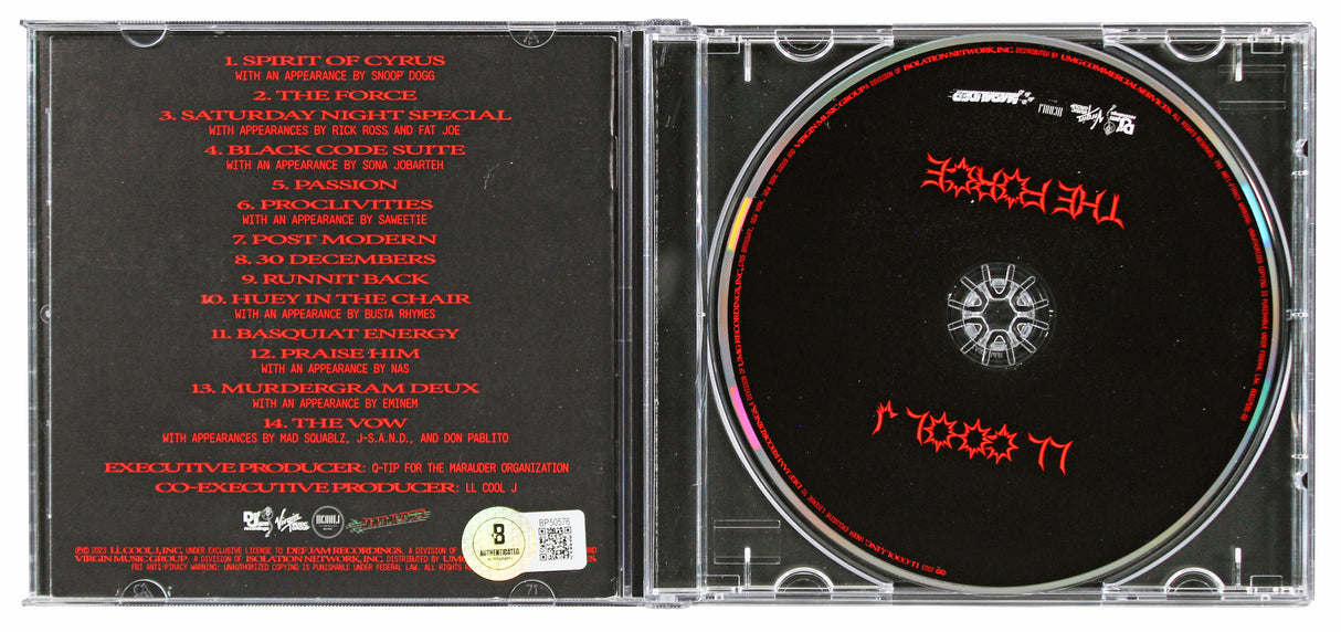 L.L. Cool J. Authentic Signed The Force Cd Insert W/ Disk BAS #BP50576