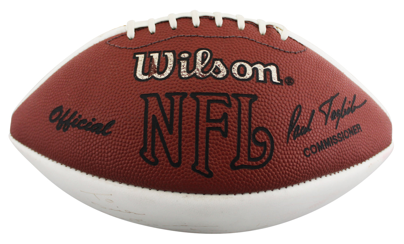 Bears Mike Ditka "Best Wishes" Signed Wilson White Panel Football BAS #BU55106