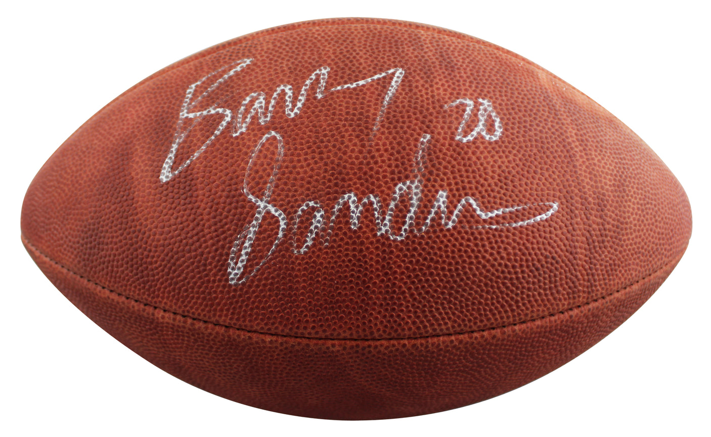 Lions Barry Sanders Authentic Signed Wilson Official Nfl Football BAS #BU55100